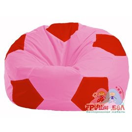 Бескаркасное кресло-мешок Мяч розовый - красный М 1.1-199