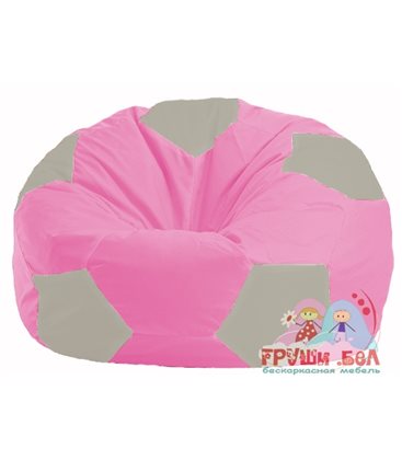 Бескаркасное кресло-мешок Мяч розовый - светло-серый М 1.1-205