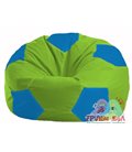 Бескаркасное кресло-мешок Мяч салатовый - голубой М 1.1-168