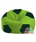 Бескаркасное кресло-мешок Мяч салатовый - тёмно-зелёный М 1.1-185