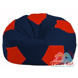 Бескаркасное кресло-мешок Мяч тёмно-синий - красный М 1.1-46