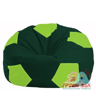Бескаркасное кресло-мешок Мяч тёмно-зелёный - салатовый М 1.1-63