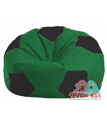 Бескаркасное кресло-мешок Мяч зелёный - чёрный М 1.1-235