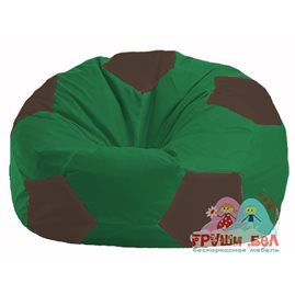 Бескаркасное кресло-мешок Мяч зелёный - коричневый М 1.1-242