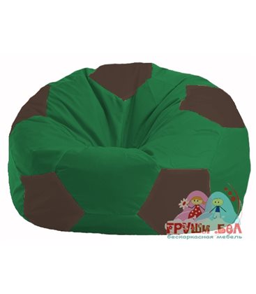 Бескаркасное кресло-мешок Мяч зелёный - коричневый М 1.1-242