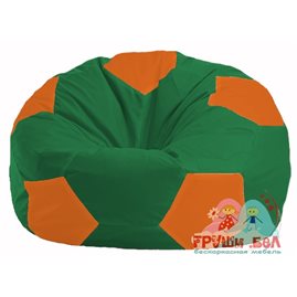 Бескаркасное кресло-мешок Мяч зелёный - оранжевый М 1.1-464