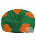 Бескаркасное кресло-мешок Мяч зелёный - оранжевый М 1.1-464
