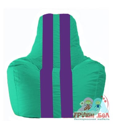 Живое кресло-мешок Спортинг бирюзовый - фиолетовый С1.1-285