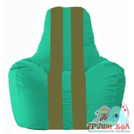 Живое кресло-мешок Спортинг бирюзовый - оливковый С1.1-297