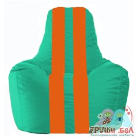 Живое кресло-мешок Спортинг бирюзовый - оранжевый С1.1-296