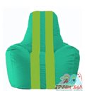 Живое кресло-мешок Спортинг бирюзовый - салатовый С1.1-294