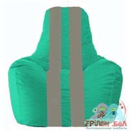 Живое кресло-мешок Спортинг бирюзовый - серый С1.1-292