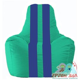 Живое кресло-мешок Спортинг бирюзовый - синий С1.1-291