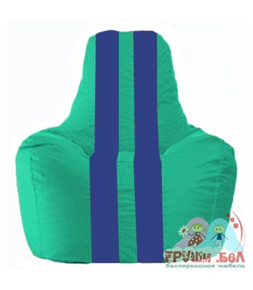 Живое кресло-мешок Спортинг бирюзовый - синий С1.1-291