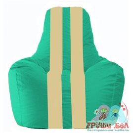 Живое кресло-мешок Спортинг бирюзовый - светло-бежевый С1.1-293