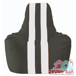 Живое кресло-мешок Спортинг чёрный - белый С1.1-392