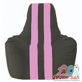 Живое кресло-мешок Спортинг чёрный - розовый С1.1-469
