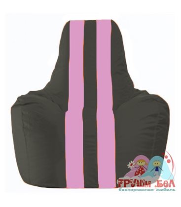 Живое кресло-мешок Спортинг чёрный - розовый С1.1-469