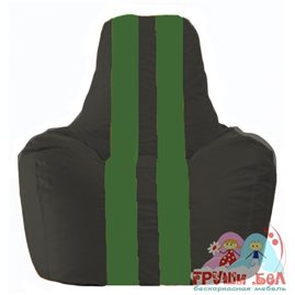 Живое кресло-мешок Спортинг чёрный - зелёный С1.1-397