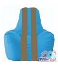 Живое кресло-мешок Спортинг голубой - бежевый С1.1-271