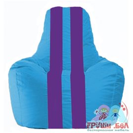 Живое кресло-мешок Спортинг голубой - фиолетовый С1.1-269