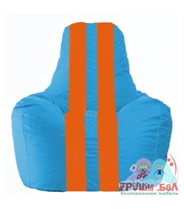 Живое кресло-мешок Спортинг голубой - оранжевый С1.1-278