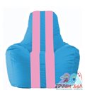 Живое кресло-мешок Спортинг голубой - розовый С1.1-277