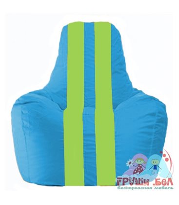Живое кресло-мешок Спортинг голубой - салатовый С1.1-276