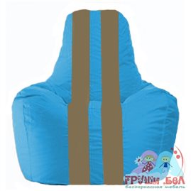 Живое кресло-мешок Спортинг голубой - серый С1.1-27