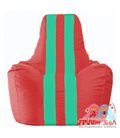 Живое кресло-мешок Спортинг красный - бирюзовый С1.1-456