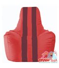 Живое кресло-мешок Спортинг красный - бордовый С1.1-180