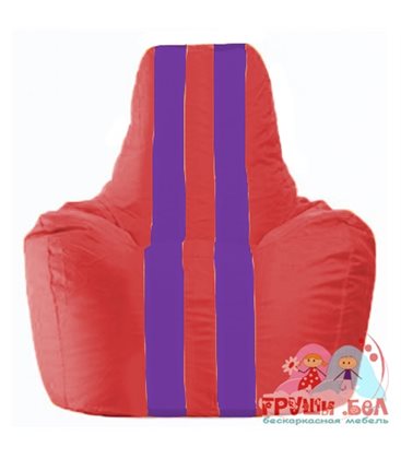 Живое кресло-мешок Спортинг красный - фиолетовый С1.1-458