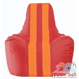 Живое кресло-мешок Спортинг красный - оранжевый С1.1-176