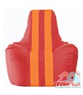 Живое кресло-мешок Спортинг красный - оранжевый С1.1-176