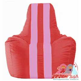 Живое кресло-мешок Спортинг красный - розовый С1.1-175