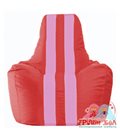 Живое кресло-мешок Спортинг красный - розовый С1.1-175