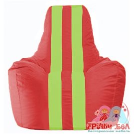 Живое кресло-мешок Спортинг красный - салатовый С1.1-457