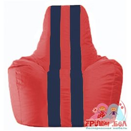 Живое кресло-мешок Спортинг красный - тёмно-синий С1.1-234