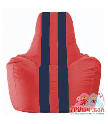 Живое кресло-мешок Спортинг красный - тёмно-синий С1.1-234