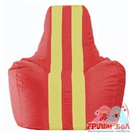 Живое кресло-мешок Спортинг красный - жёлтый С1.1-178