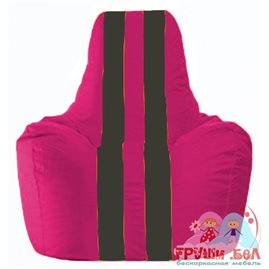 Живое кресло-мешок Спортинг лиловый - чёрный С1.1-381