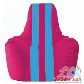 Живое кресло-мешок Спортинг лиловый - голубой С1.1-385
