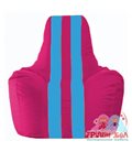 Живое кресло-мешок Спортинг лиловый - голубой С1.1-385