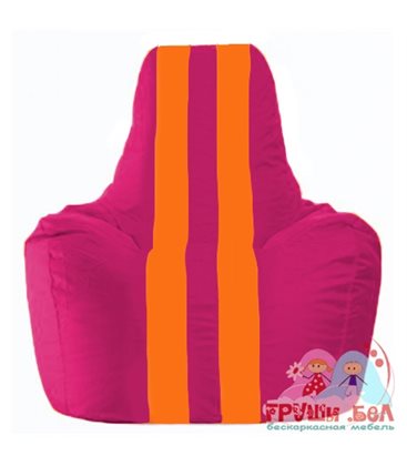 Живое кресло-мешок Спортинг лиловый - оранжевый С1.1-388