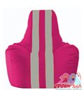 Живое кресло-мешок Спортинг лиловый - серый С1.1-374