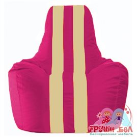Живое кресло-мешок Спортинг лиловый - светло-бежевый С1.1-373