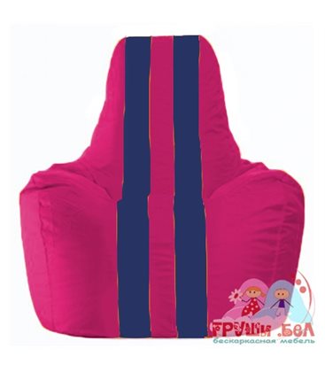 Живое кресло-мешок Спортинг лиловый - тёмно-синий С1.1-379