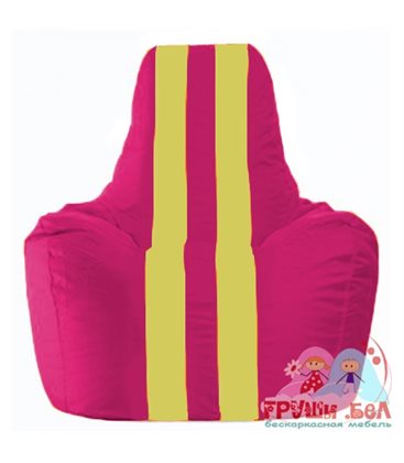 Живое кресло-мешок Спортинг лиловый - жёлтый С1.1-386