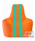 Живое кресло-мешок Спортинг оранжевый - бирюзовый С1.1-223