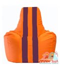Живое кресло-мешок Спортинг оранжевый - бордовый С1.1-222